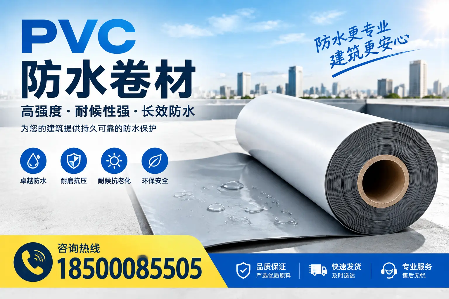 PVC防水卷材的安装方法与注意事项,遂宁用户必看